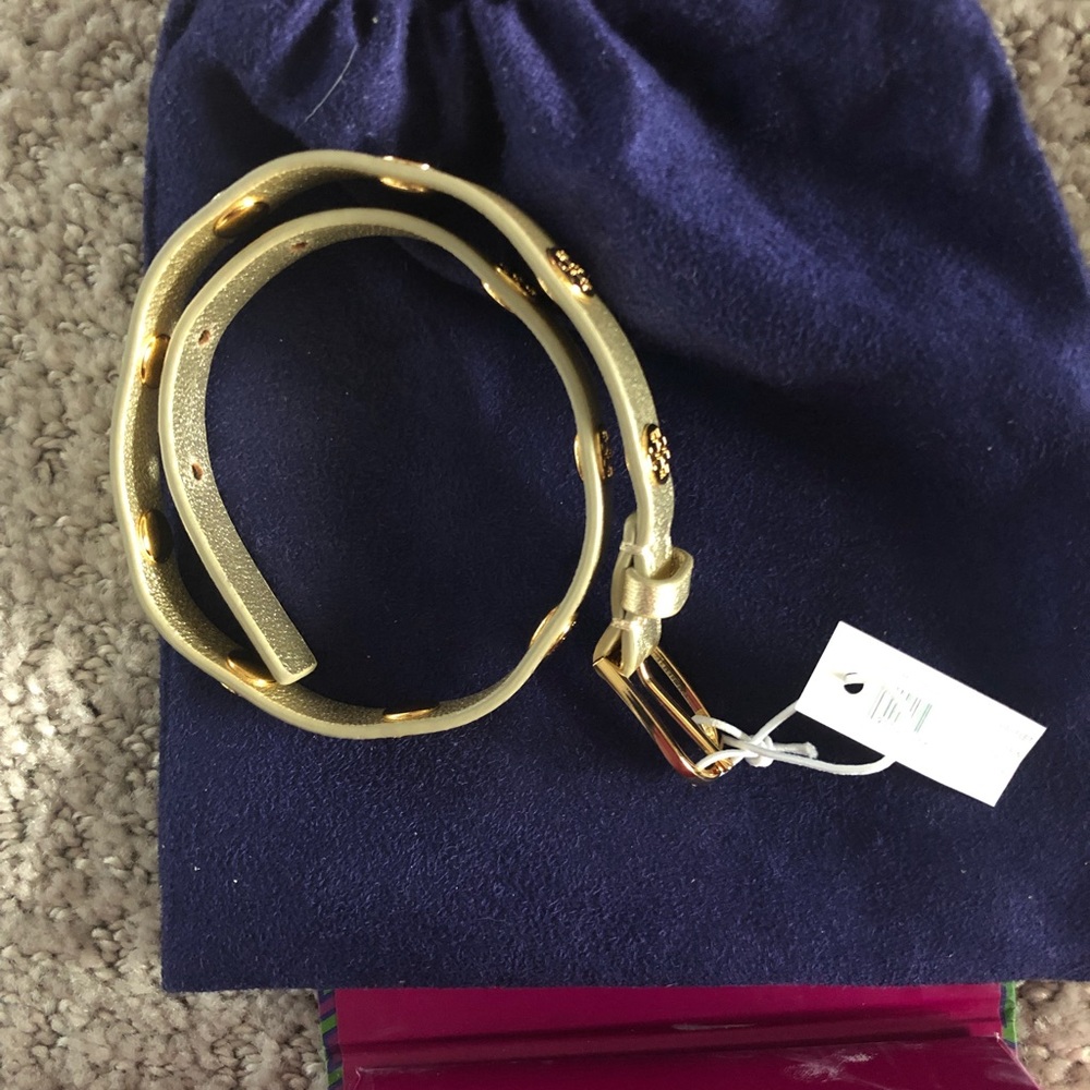 NWT Tory Burch Double Wrap Logo Bracelet